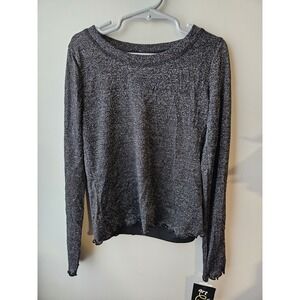 Art Class Girls Sparkly thin Black Shirt With Tank Under Attached Sz M (8) NEW